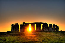 Stonehenge au soleil couchant