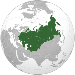 Localisation de l'URSS après la Seconde Guerre mondiale