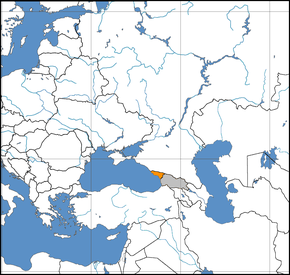 Localisation de l'Abkhazie en Europe